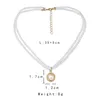 Pendant Necklaces KOTiK Double Layers Pearl Chain Luxury Choker Necklace For Women Fashion Female Party Gift Jewelry