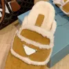Flip Flop Flops For Women Wool Indoor House Warm Slippers Ladies Woman Shoes Autumn Winter Slides Size 35-41 Black Brown Men