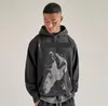 Hoge kwaliteit re vintage hoodie mannen 1: 1 mooie gewassen zware stoffen bergwolf mode dames hoodies pullover
