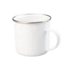 Tasse en émail de sublimation de 12 oz Gobelets émaillés par transfert de chaleur avec poignée Tasses à café sublimées blanches vierges de 350 ml FY4394 B0512