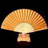 50pcs/Set Solid Color Solk Solding Hand Fan Party Wedding Favors 38 cm*21 cm Summer Decoration Fan Hurtowa 220505