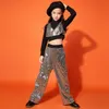 Clothing Sets Pcs Set Girls Hip Hop Crop Tank Top Kids Jazz Pants Clothes Child Cool Stage Sequins Outfits Teens Street Dance Rap Streetwear