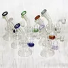 Dicke Glasbong-Wasserpfeifen, berauschende Glasöl-Dab-Rigs, 14-mm-Innengelenk-Bongs, Perkolator-Reifen, Spritzschutz, Wasserpfeifen mit Schüssel
