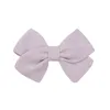 2 pièces/lot couleur unie 2.7 pouces épingle à cheveux pour filles coton nœud papillon pinces à cheveux Barrettes chapeaux cadeau enfants cheveux accessoires