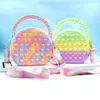 Fidget Toy Dekompressionsspielzeug Geldbörse Rainbow Bubble Bag Press Messenger Bag Kinder Niedliche Mini-Silikon-Geldbörse