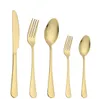 Plattenwaren -Sets Gold Silber Edelstahl -Lebensmittelqualitäts Silber -Set -Utensilien umfassen Messer Fork Löffel Teelöffel 8287258