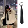 Unisex Lazy Ties Retro Silky Narrow Neck Tie Slim Smooth Women's Bow Korean Style Simple Elegant All-match Trendy Ties