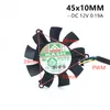 FANS SOĞUKLARI MGT5012XF-W10 Yüksek Kaliteli Ultra Sessiz 5010 Grafik Kart Fan Bıçağı 45mm Çapı 39mm Delik Pitch 12V 0.19A 4pin Pwmfans