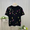 Dames T-shirtontwerper Spring Summer Summer Merk Same Style Sweater Black korte mouw Crew Neck Heklover Hoge kwaliteit Womens Beike Yzuh K3X3