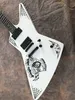 흰색 e 형 6 스트링 일렉트릭 기타 우리는 다양한 기타를 커스터마이징 할 수 있습니다.