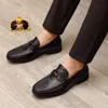 Men's Elegant Genuine Leather Dress Shoes High Quality Brand Slip On Party Wedding Dress Shoes Fashion Famous Business Flats Size 38-45