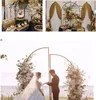 Decoração de festa 3 pcs brilhante ouro metal moldura de casamento cenários flor arco floral tela batismo balão de aniversário backgro3523334