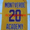 Ben Simmons 20 Jersey High School Montverde Academy Eagles Jersey de basquete Amarelo Double Stiched Letther Número em estoque