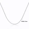 Chains 32cm-80cm 14"-32" Thin 925 Sterling Silver Cross Chain Short Chocker Necklaces For Women Girls Kids Body Jewelry Kolye Coll