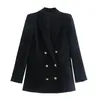 بدلات نسائية بليزرز السترات الخريف للنساء 2022 Black Blazer Woman Jacket Jacket Double Breadted Slim Female Office Ladyswomen's
