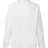 Elegante laço branco camisas femininas manga longa moda topos casual festa blusa outono túnica senhoras blusas femininas w220321