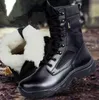 Luxury Designer women Strike Leather Platform Ankle Combat Boots BlacFashion Monolith boots Real long black Lady