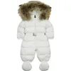 ティーンミロベイビースノースーツ冬のジャンプスーツ新生児雪をかぶって毛皮ジャケットキッズガールズコートコート幼児ロンパーOV1575312