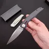 Offre spéciale Z0707 Couteau pliant Flipper D2 Lame satinée G10 avec manche en tôle d'acier inoxydable Roulement à billes Couteaux pliants à ouverture rapide 3 poignées Cololrs