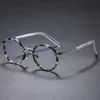 Solglasögon designers Pure Titanium Optical Recept Eglasses Frame Women High Quality Acetate Glasses Retro Round Eyewear Men