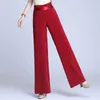 YUEY Pants For Spring Summer High Waist Fashion Straight Wide Leg Trousers Loose Candy Colors Large Size With Belt Red Green 220325
