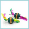 Cat Toys Supplies Pet Home Garden Various Training Outdoor Interactive Game Tease Sticks Mouse Animal Feather Ball Mice Rope Drop Delivery