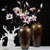 Flores decorativas Guirnaldas MBF Estilo retro Flor de magnolia falsa artificial para casa de bodas