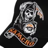 Samcro Beyzbol Kapağı Soa Kafatası Nakışı Günlük Şapka Moda Yüksek Kaliteli Yarış Motosiklet Spor Şapkası 220513