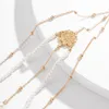 Fashion Vintage Elegant Simulated Pearls Leg Chain For Women Thin Beads Chain Layered Elastic Sexy Body Jewelry