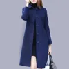 Woolen Coat Women's Long British Style Autumn Woolen Jacket Female Woolen Suit Winter Jacka Women Outercoat Women Cardigan L220812