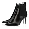 2022デザイナーレッドボトムズ女性ブーツ膝のブーツレディセクシーなピープポイントポンプリップスティッククリスティアススタイルハイヒールブーツルーブチンアンクルショートブーツラグジュアリー35-42