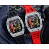 uxury 시계 날짜 남성용 럭셔리 시계 기계식 시계 Richa Mill RM51-01 스위스 자동 운동 사파이어 미러 고무 스트랩 브랜드 디자이너 스포츠 손목 시계
