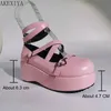 Lolita maat plus 43 schoenen sandalen Mary Japanse Jane vrouwen hart buckle jk mooie meid student kawaii zoete waterdichte waterdichtingen 510 183