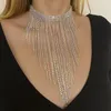 Kolye Kolyeler Moda Kolye Flaş Kristal Abartılı Muhteşem Klavikula Tassel Seksi Bar Gece Kulübü Accessoriespendent