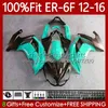 Spritzgussverkleidungen für KAWASAKI NINJA 650R ER-6F ER6 F Neue Cyan ER 6F ER6F 12 13 14 15 16 Karosserie 136No.51 650-R 2012 2013 2014 2015 2016 650 R 2012-2016 OEM-Karosserie