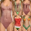 Vêtements de maillots de maillots de maillots pour femmes 2022 Choix drôles de la poitrine imprimée maillot de bain pour femmes baignoires de bain de plage sexy