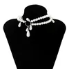 Colares pendentes de alta qualidade elegante pearl pérola colar curto colar de casamento colar de casamento para mujer jóias de moda vintage 2022 wo