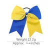 30pcs 8inch Large Cheer Hair Bows Ponytail Holder Elastic Band Handmade per Cheer leading Teen Girls College Sports