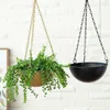 Metal Hanging Flower Pot Nordic Chain Hanging Planter Basket Flower Vase For Home Garden Balcony Decoration 220719