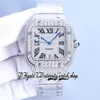 2023 SF SFW0005 Japão Miyota Automático Assista Big Diamonds Bezel Totalmente gelado Diamante Rainbow Roman Dial