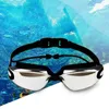 Óculos profissionais de natação à prova d'água de silicone anti -neblina com copos de natação UV com tampão para homens para homens esportes aquáticos Eyewear 220520
