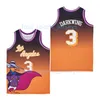 NCAA Movie Basketball Jerseys Darkwing Every Iverson Men Size S-XXL عالية الجودة أبيض أسود