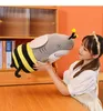 Ny 35 cm Strange Shark Bee Plush Pillow Toy Dolls Creative Shark Doll Birthday Present Grey Ups eller DHL