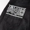 Mens Designer Skinny Rip Jeans for Man Slim Black Biker Jeans Straight Hip Hop Stretch Distressed Motorcycle Patch Denim Regular Rock Fit Size 40 with Hole Pants