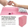 Foldable Nail Polish Disposable Cushion Holder Tablecloth Lint Paper Pad Nails Art Cleaning Hand Mat Napkin Manicure Tools 220812