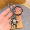 Keychains Lvssletter 3D stereo astronaut Viuton space robot letters fashion metal key chain pendant accessories original packaging