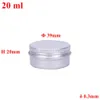 Aluminum Jar Tins Screw Top Round Aluminumed Tin Cans Metal Storage Jars Containers With Screws Cap for Lip Balm Containers