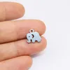 Charms 10pcs Wholesell Stainless Steel High Quality Elephant Pendant DIY Necklace Earrings Bracelets Unfading Colorless 2 ColorsCharms