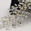 Headpieces retro bruiloft bruids kopstuk gouden legering tak kralen kristal strass rhinestone huwelijk bruid haar kam vrouwen optocht tiaraheadpiece