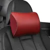 1PCS Luxury Leather Car Neck Pillow Memory Headrest Lumbar Cushion Supports For Audi A4 A6 Q5 Q7 cervical spine protection Auto accessories
